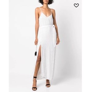 NWT Retrofete Maxi Rebecca sequinned belted gown